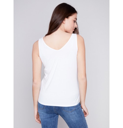 Reversible Bamboo Cami - White