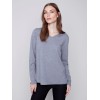 Basic V-Neck Sweater - Gray