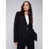 Blazer with Ruched Back - Black