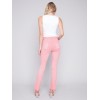 Bootcut Twill Pants with Asymmetrical Hem - Tulip