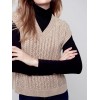 Cable Knit Sweater Vest - Truffle