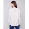 Embroidered Hearts Sweater - Ecru