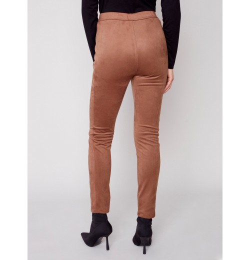 Faux Suede Leggings - Truffle