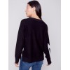 Jacquard Ottoman Cotton Sweater - Black