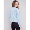 Jean Jacket with Frayed Edges - Bleach Blue