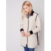 Long Quilted Puffer Jacket - Almond