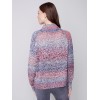 Flex Yarn Sweater with Mock Neck - Multicolor