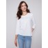 Organic Cotton Slub Knit Top - White