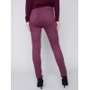 Pull-On Twill Pants with Snap Button Hem - Port