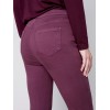 Pull-On Twill Pants with Snap Button Hem - Port