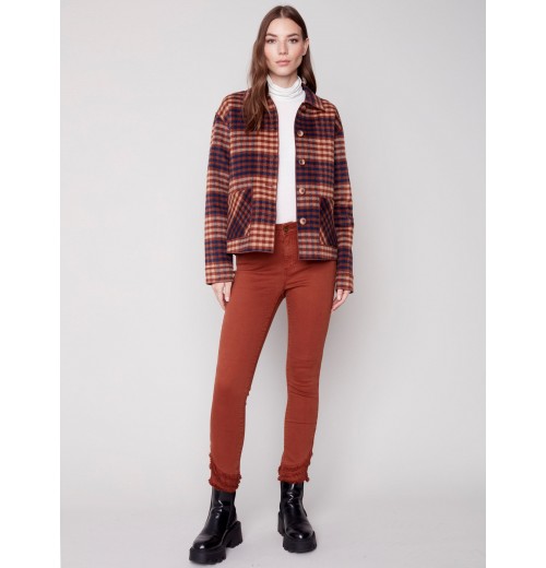 Reversible Plaid Jacket - Cinnamon