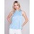 Sleeveless Satin Top - Sky