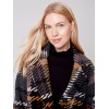 Straight Cut Bouclé Knit Coat - Gold