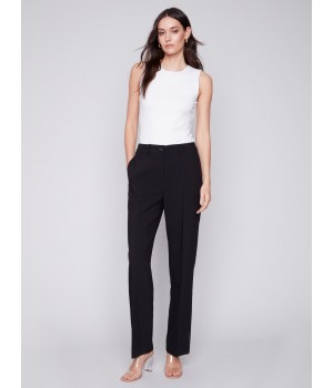 Straight Leg Pants - Black