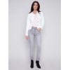 Stretch Denim Jacket - White