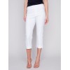 Stretch Pull-On Capri Pants - White