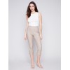 Stretch Pull-On Capri Pants - Greige