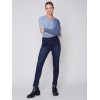 Stretchy Jeans with Tulip Hem - Blue Black