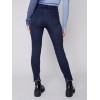 Stretchy Jeans with Tulip Hem - Blue Black