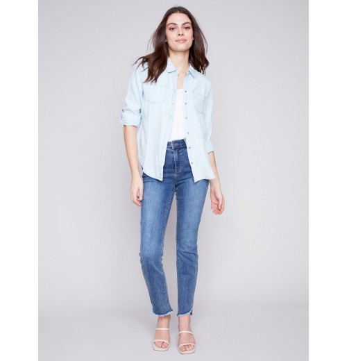 Tencel Button-Down Shirt - Denim