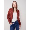 Vintage Faux Leather Perfecto Jacket - Cinnamon