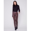 Wax Twill Pull-On Pants - Chocolate