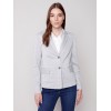 Yarn Dye Plaid Blazer - Light Gray